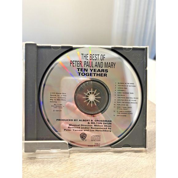 Peter, Paul and Mary: The Best Of: 10 Years Together (CD, 1970) - Picture 4 of 5